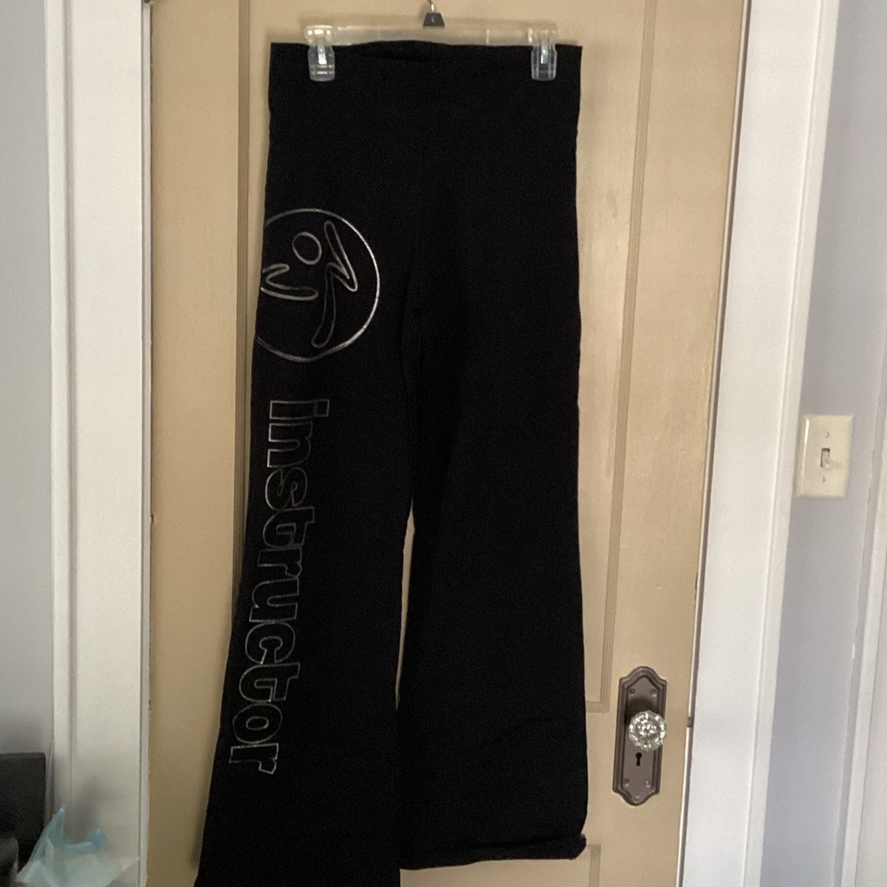 Black Zumba’ Instructor' Bootcut Sweatpants with Logo